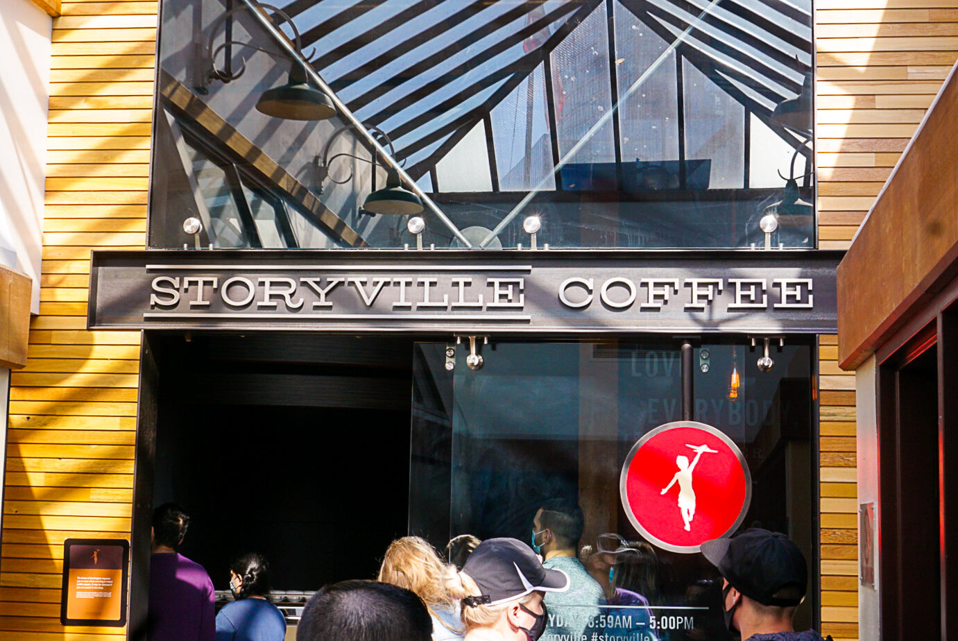 Entrance to Storyville coffee in Pike Place Market